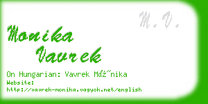 monika vavrek business card